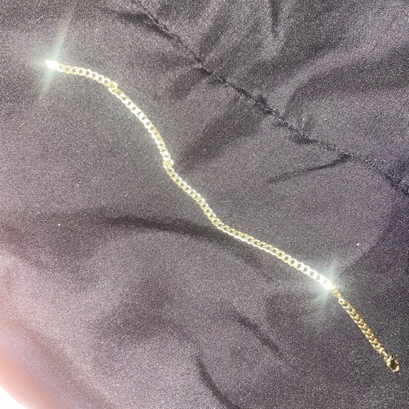 14k gold sterling silver bracelet 3mm 8” - Picture 4 of 4